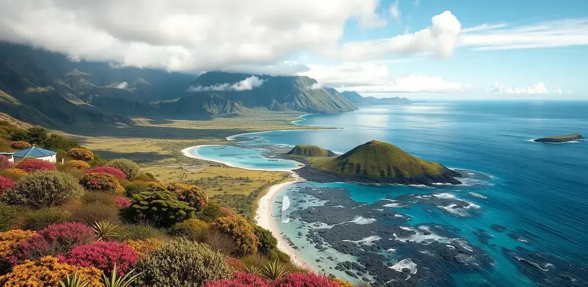 Localização de Galápagos, Equador: um paraíso natural exclusivo, Tours em ilhas como Santa Cruz e Isabela, snorkel com tartarugas e leões-marinhos, e visitas a centros de conservação.