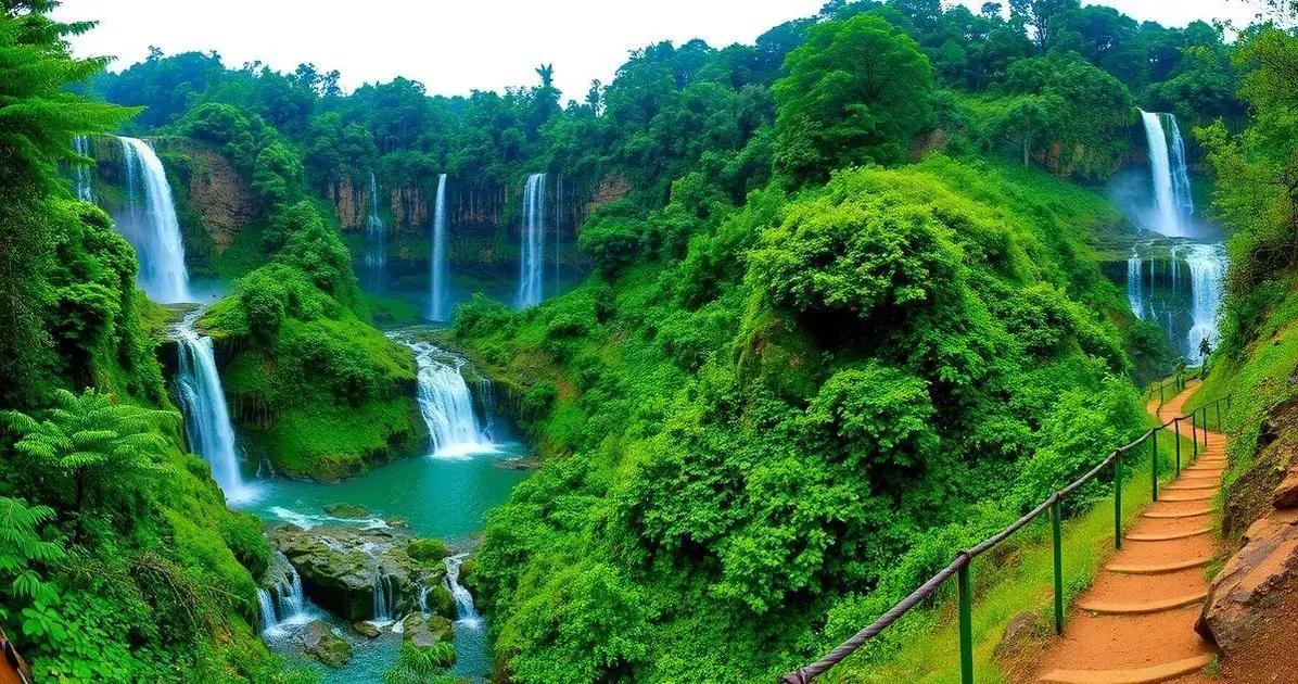 Principais atrativos do Parque: cachoeiras e trilhas